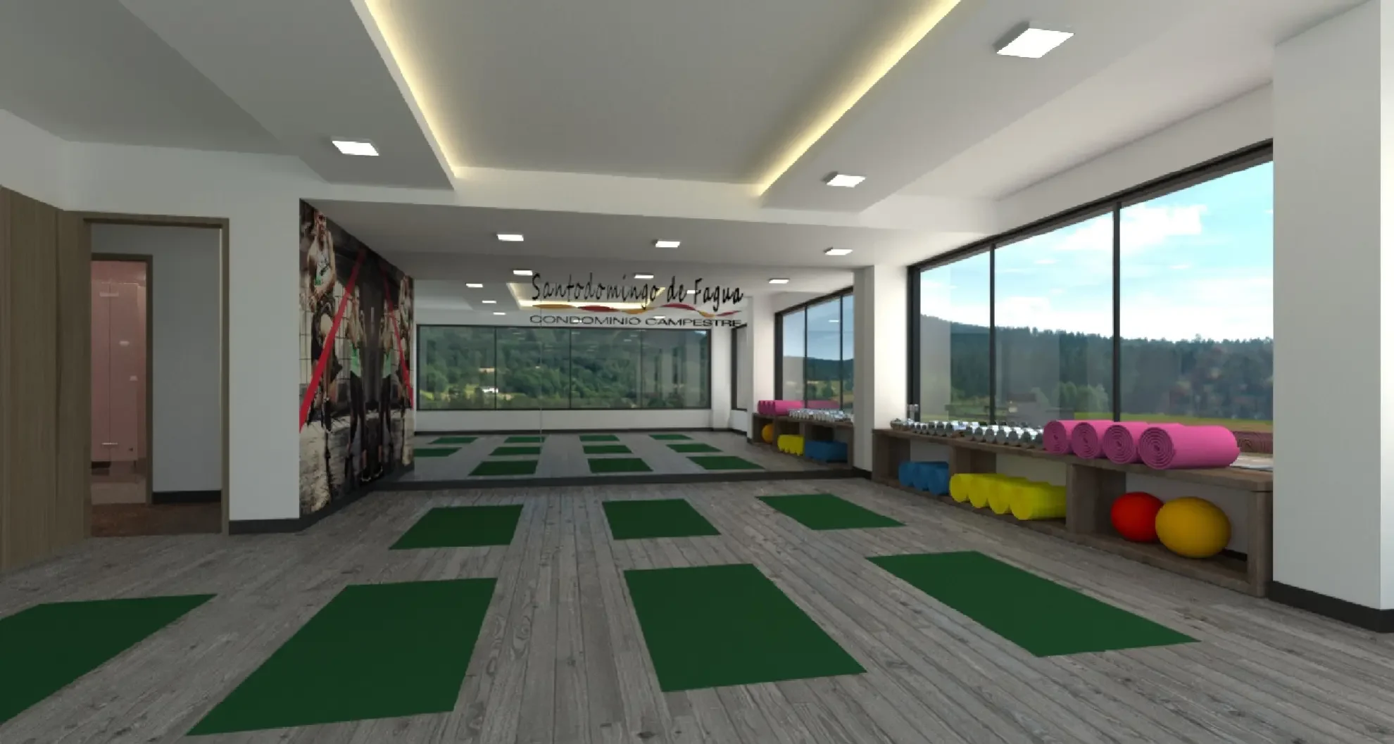 gimnasio en proyecto de vivienda campestre en la sabana de bogota chia santo domingo de fagua
