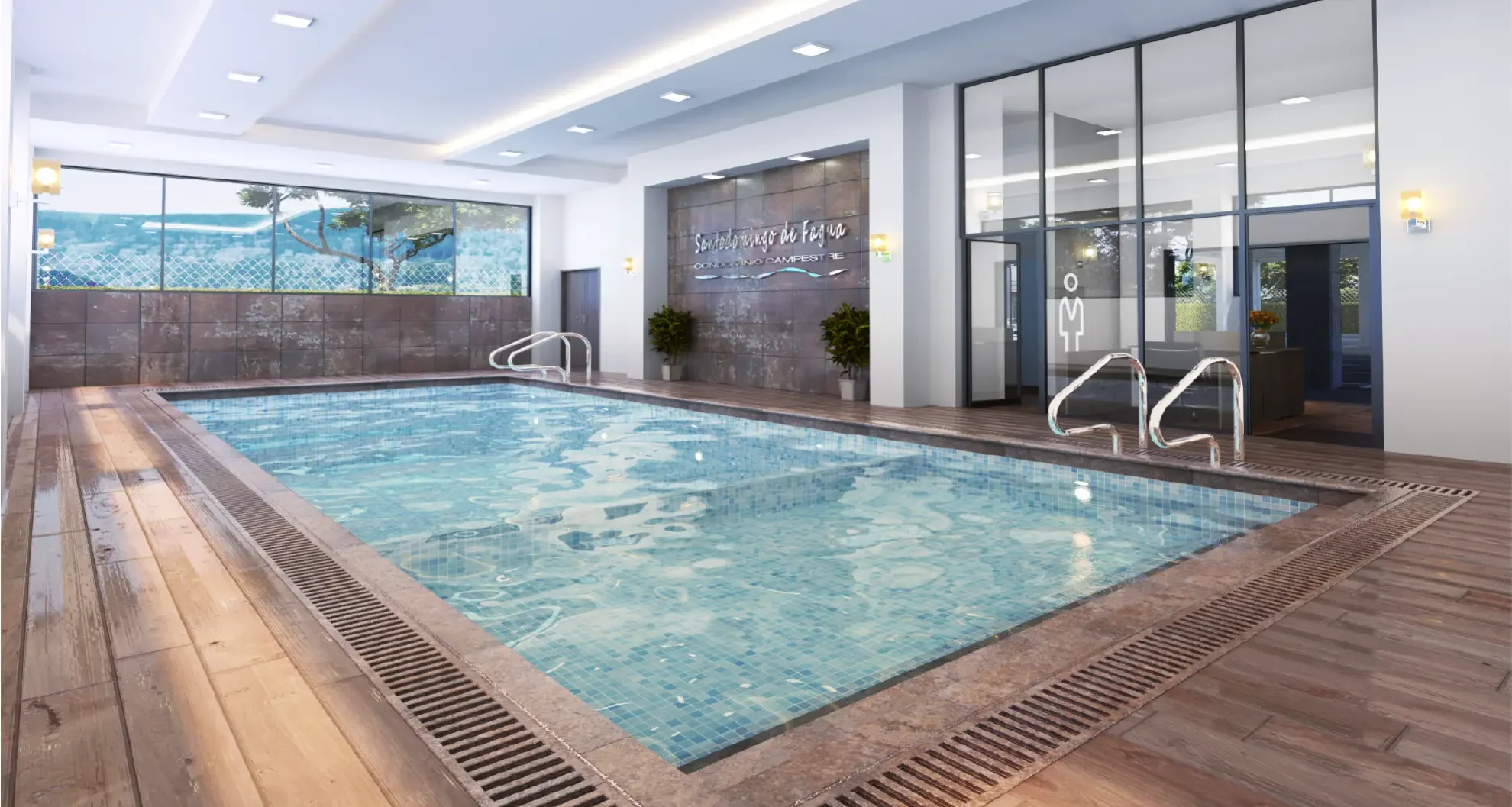 piscina en proyecto de vivienda campestre en la sabana de bogota chia santo domingo de fagua