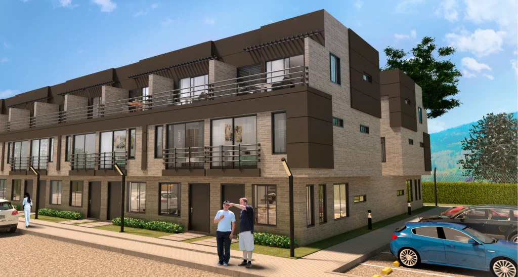 proyecto de vivienda campestre en la sabana de bogota chia santo domingo de fagua tipo de casa fachada dia 2