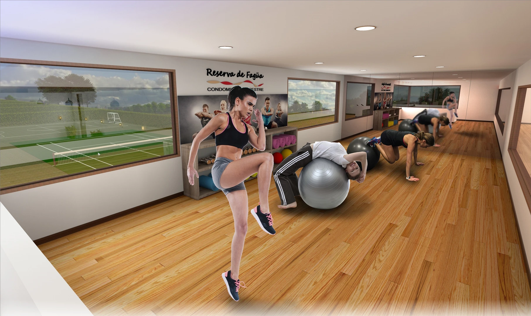 Piscina cubierta del clubhouse en Reserva de Fagua, Chía